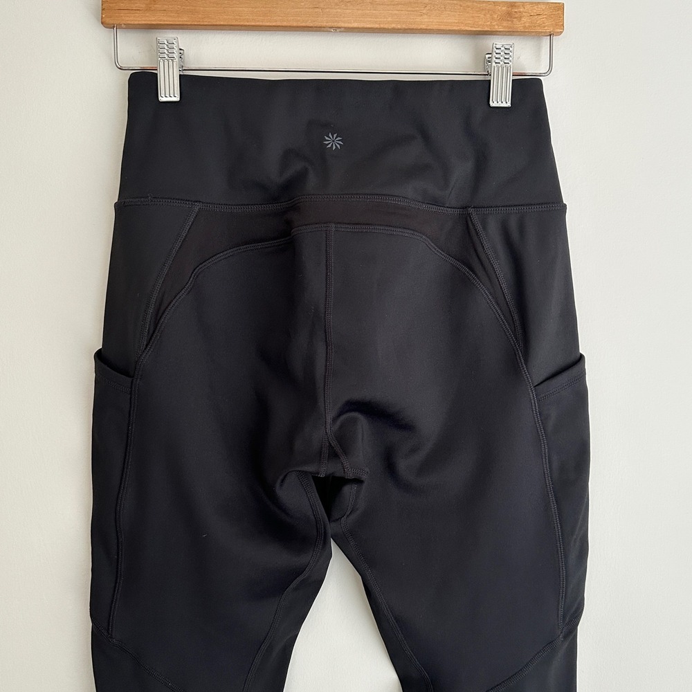 Athleta Ranier High Rise‎ Leggings Womens S Black Athleisure Workout Activewear - Picture 8 of 15